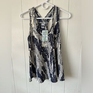 Manuheali’i Fern Blue Tank Top Size XS
